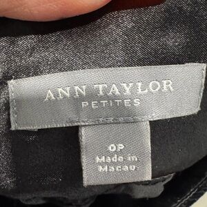 Ann Taylor Velvet Charcoal Black  Pants  0P